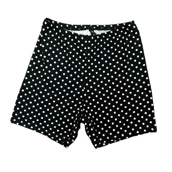 Bloomchic Black White Polka Dot Elastic Shorts Womens Size 10 - Picture 1 of 7